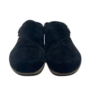 Earth Origins Black Suede Slip-On Clogs Comfort Shoes Size 8.5M